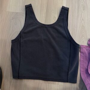 Lululemon Athletica Black Ribbed Tank Top